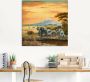 Artland Artprint Afrikaans landschap met olifanten als artprint op linnen poster in verschillende formaten maten - Thumbnail 2