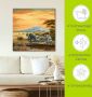 Artland Artprint Afrikaans landschap met olifanten als artprint op linnen poster in verschillende formaten maten - Thumbnail 5