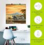 Artland Artprint Afrikaans landschap met olifanten als artprint op linnen poster in verschillende formaten maten - Thumbnail 5