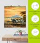 Artland Artprint Afrikaans landschap met olifanten als artprint op linnen poster in verschillende formaten maten - Thumbnail 6