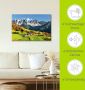 Artland Artprint Alpen bergen Santa Maddalena als artprint van aluminium artprint voor buiten artprint op linnen poster in verschillende maten. maten - Thumbnail 5