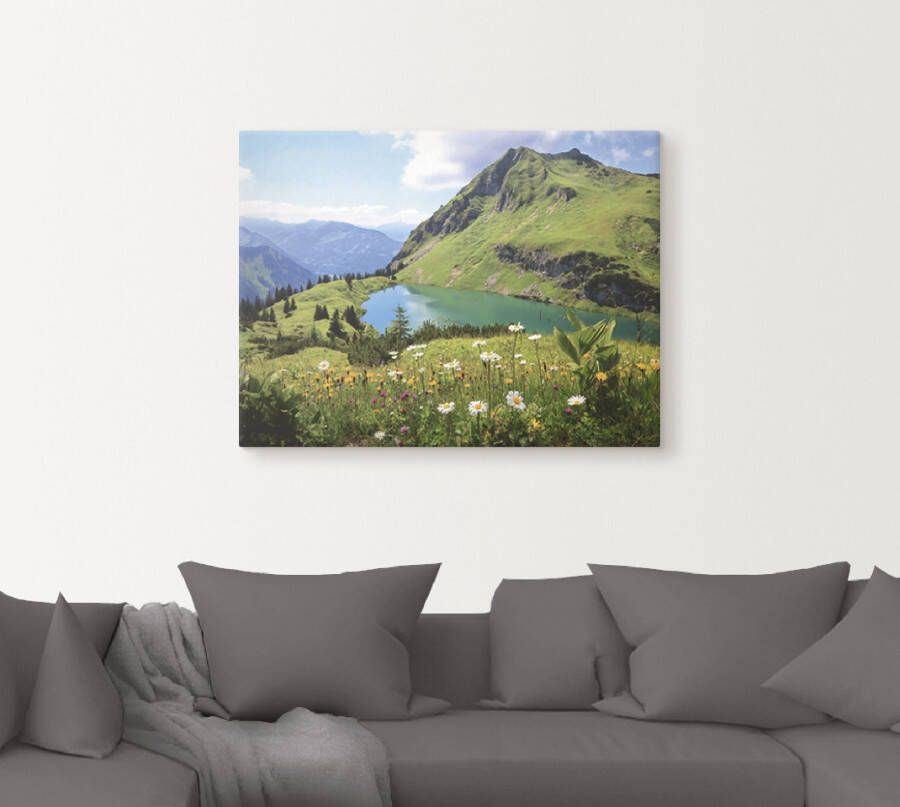 Artland Artprint Alpenmeer als artprint op linnen poster muursticker in verschillende maten