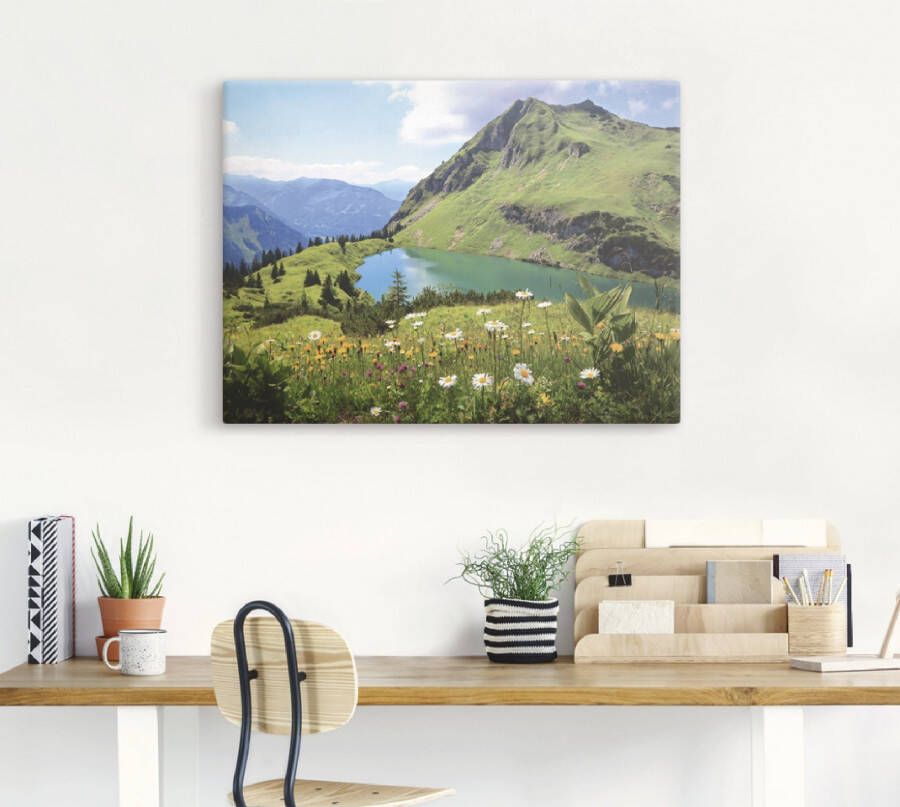 Artland Artprint Alpenmeer als artprint op linnen poster muursticker in verschillende maten