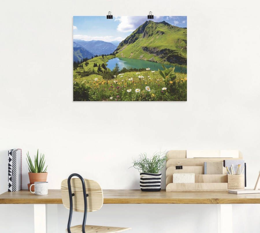 Artland Artprint Alpenmeer als artprint op linnen poster muursticker in verschillende maten