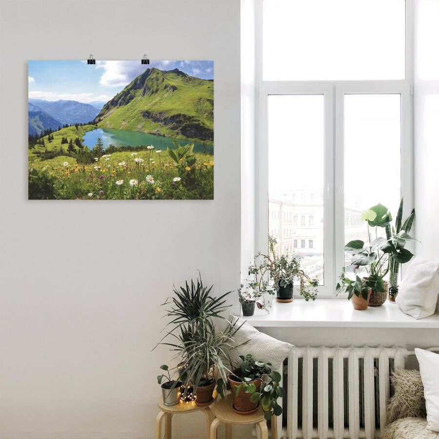 Artland Artprint Alpenmeer als artprint op linnen poster muursticker in verschillende maten