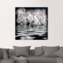 Artland Artprint Orchideeën monochroom als artprint op linnen muursticker in verschillende maten - Thumbnail 3