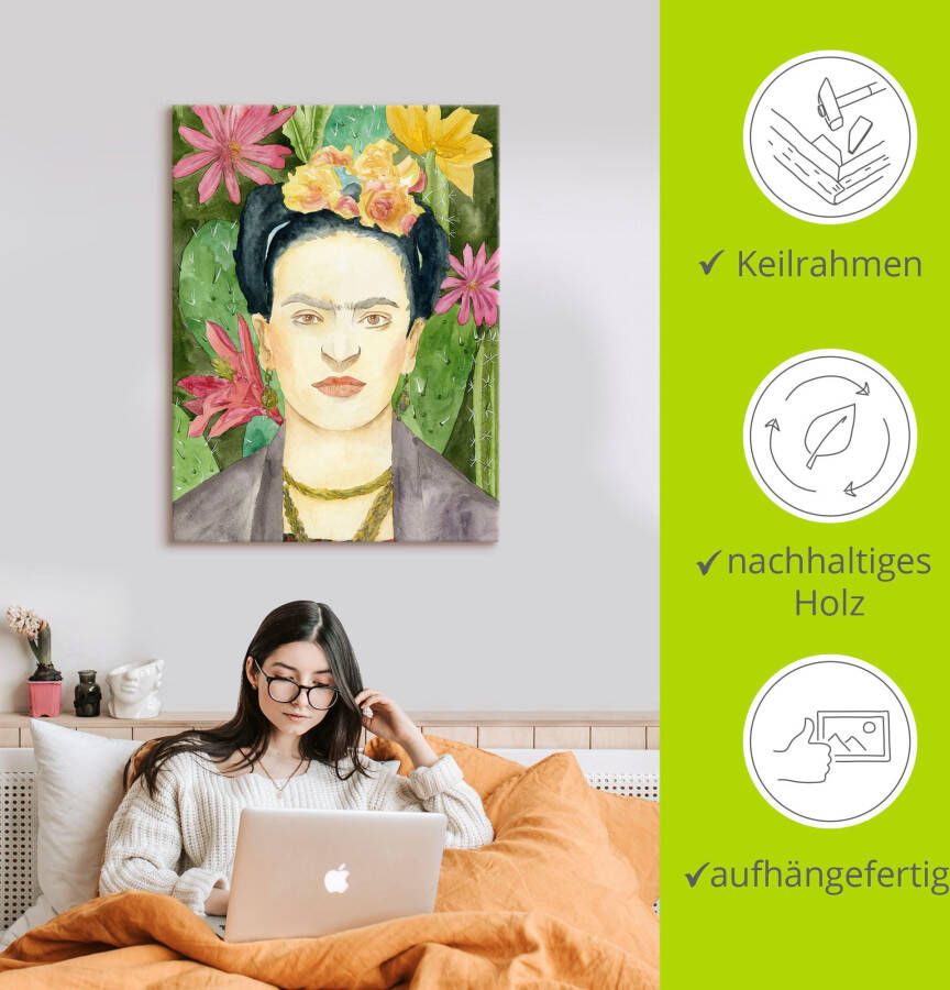 Artland Artprint Frida Kahlo I als artprint op linnen poster in verschillende formaten maten