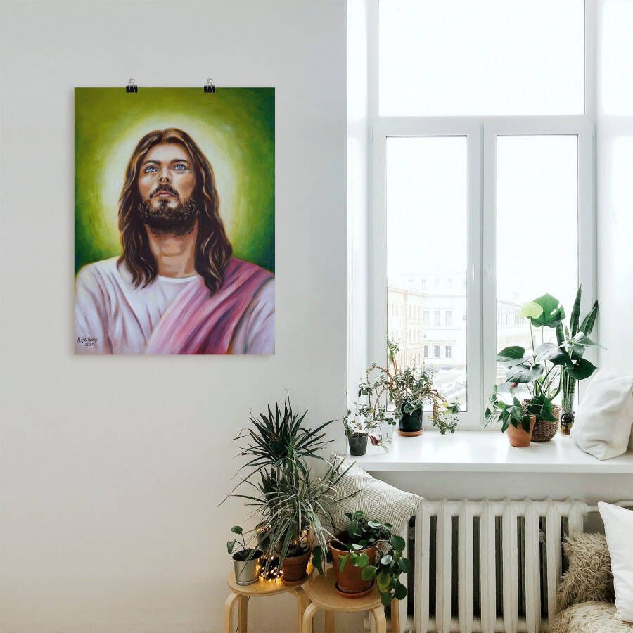 Artland Artprint Portret van Jezus Christus als artprint op linnen poster in verschillende formaten maten