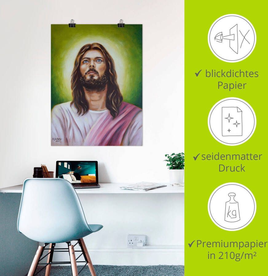 Artland Artprint Portret van Jezus Christus als artprint op linnen poster in verschillende formaten maten