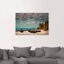 Artland Artprint Boten op het strand van Etretat. Rond 1872 75 als artprint op linnen poster in verschillende formaten maten - Thumbnail 2