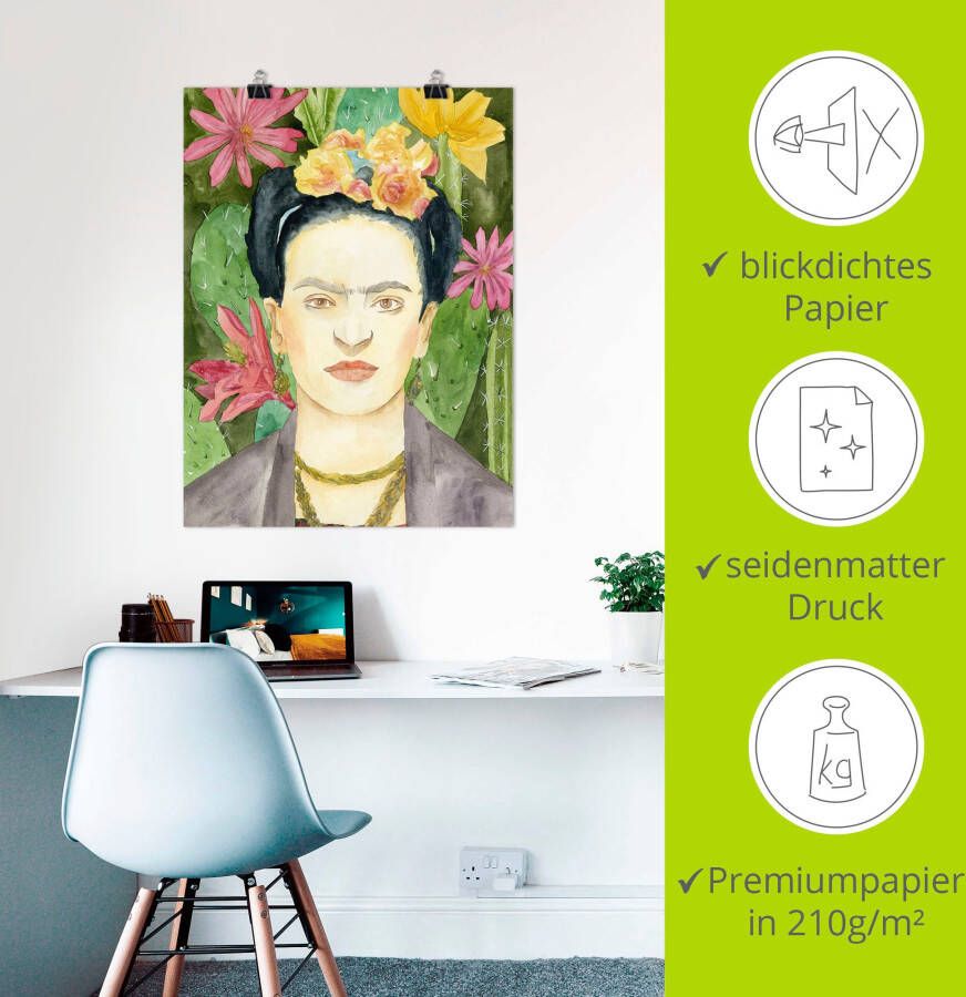 Artland Artprint Frida Kahlo I als artprint op linnen poster in verschillende formaten maten