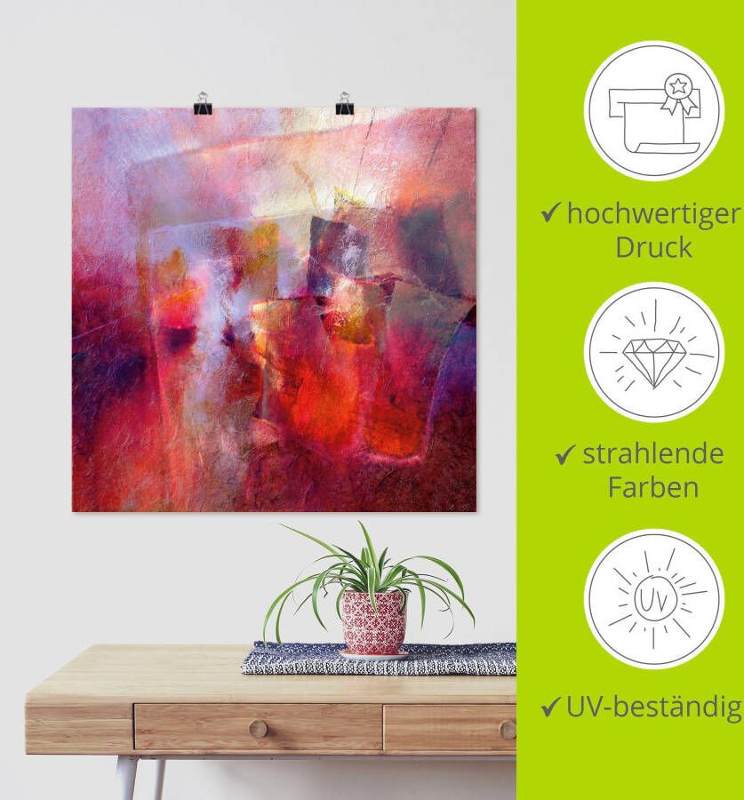 Artland Artprint Zomer abstract als artprint op linnen poster in verschillende formaten maten