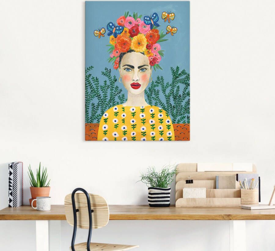 Artland Artprint Frida-hoofdsieraad I als artprint op linnen poster muursticker in verschillende maten