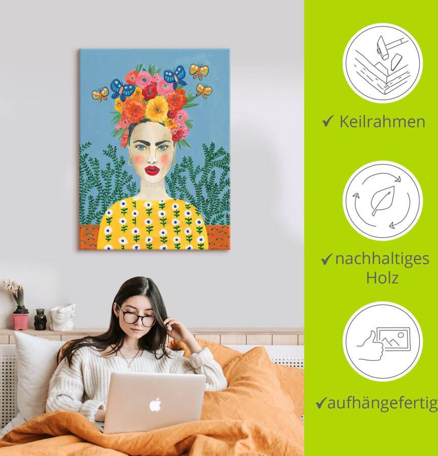 Artland Artprint Frida-hoofdsieraad I als artprint op linnen poster muursticker in verschillende maten