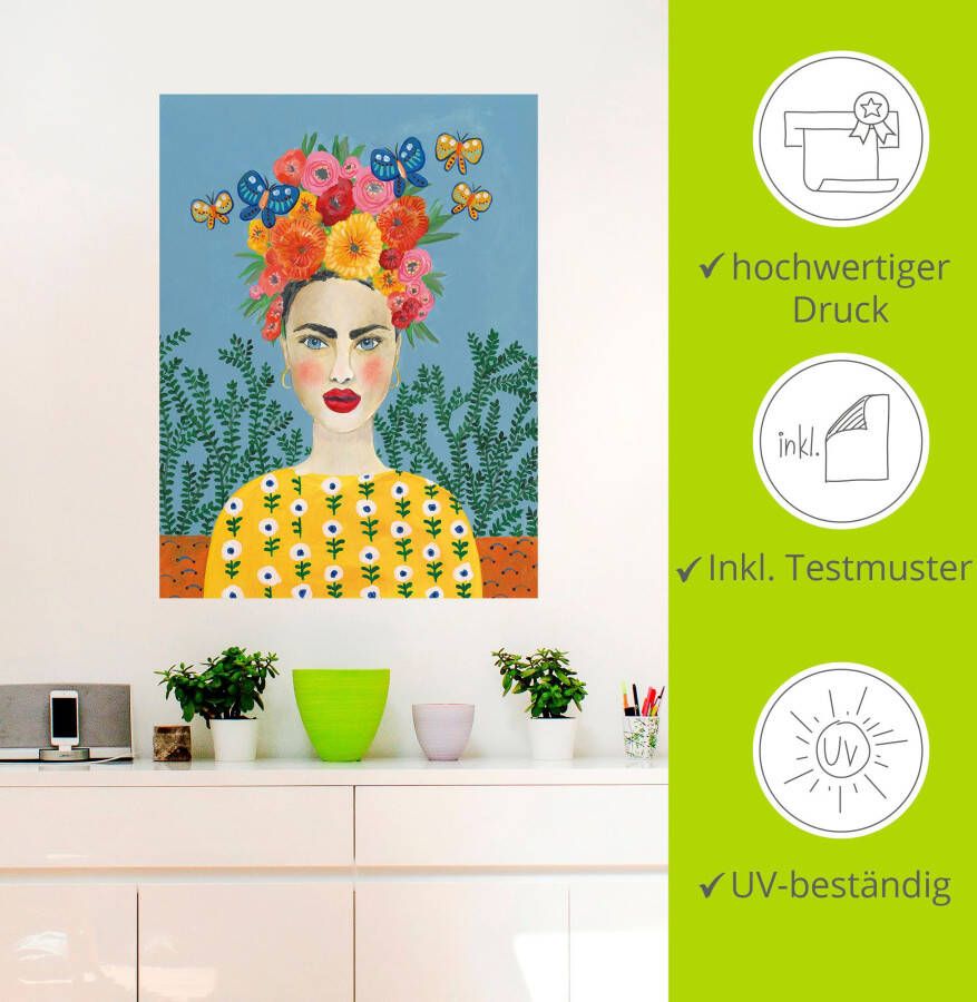 Artland Artprint Frida-hoofdsieraad I als artprint op linnen poster muursticker in verschillende maten