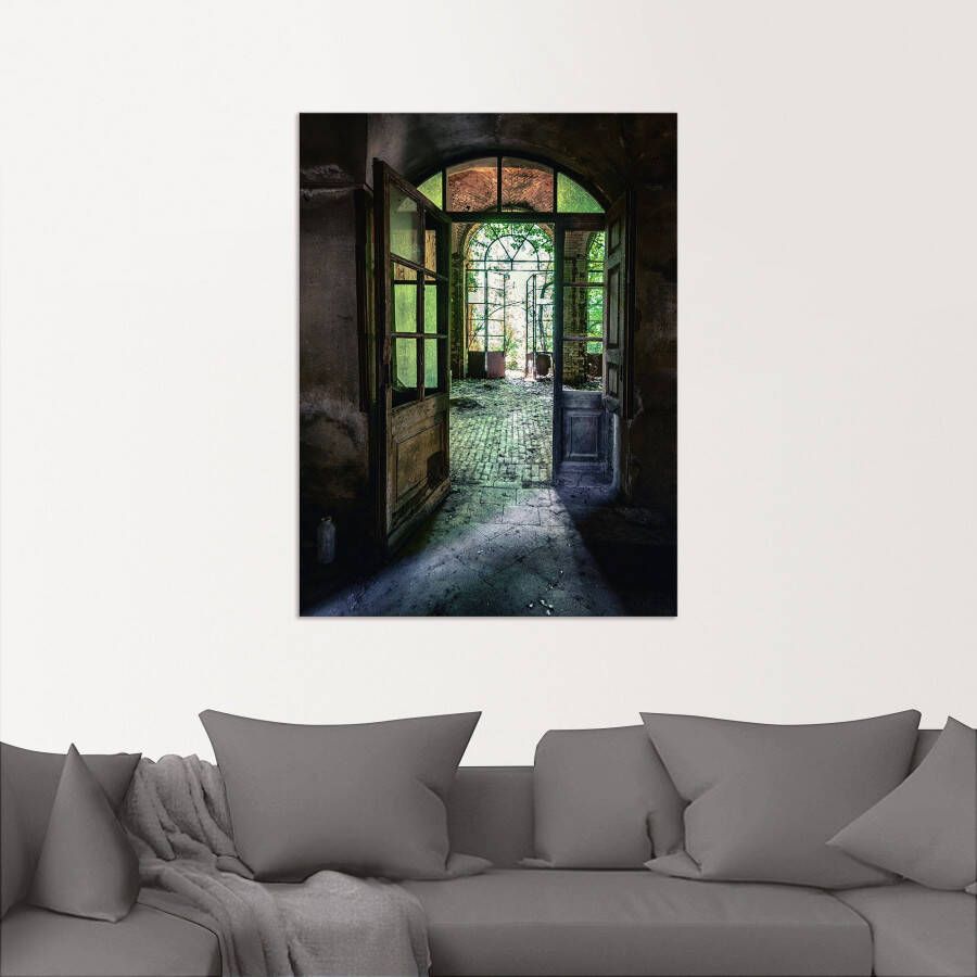 Artland Artprint Verlaten plek oude deur raam als artprint van aluminium artprint voor buiten artprint op linnen poster muursticker