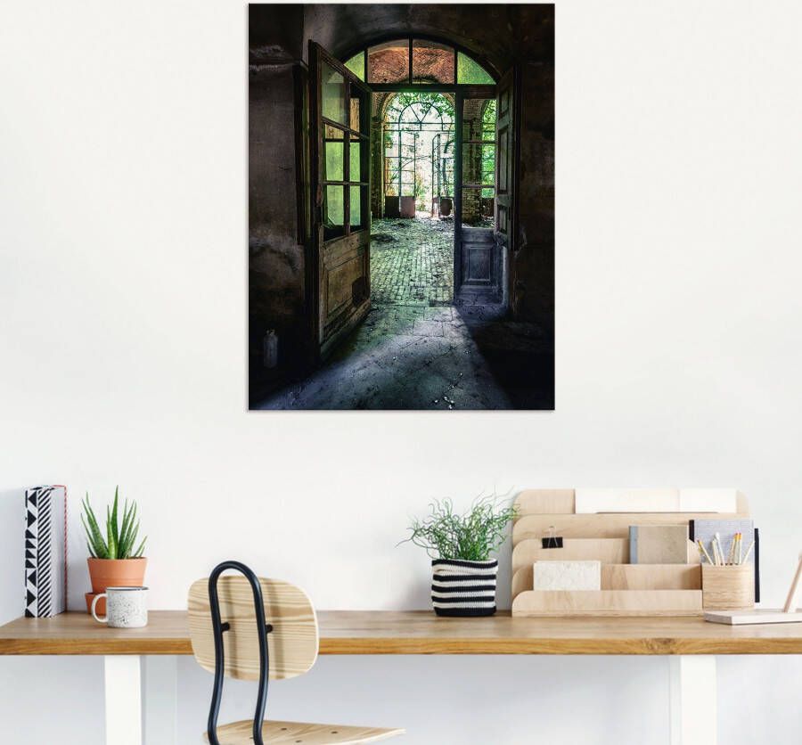 Artland Artprint Verlaten plek oude deur raam als artprint van aluminium artprint voor buiten artprint op linnen poster muursticker