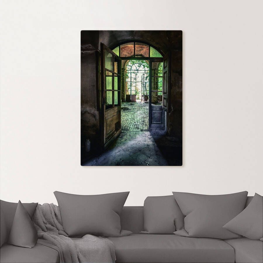 Artland Artprint Verlaten plek oude deur raam als artprint van aluminium artprint voor buiten artprint op linnen poster muursticker