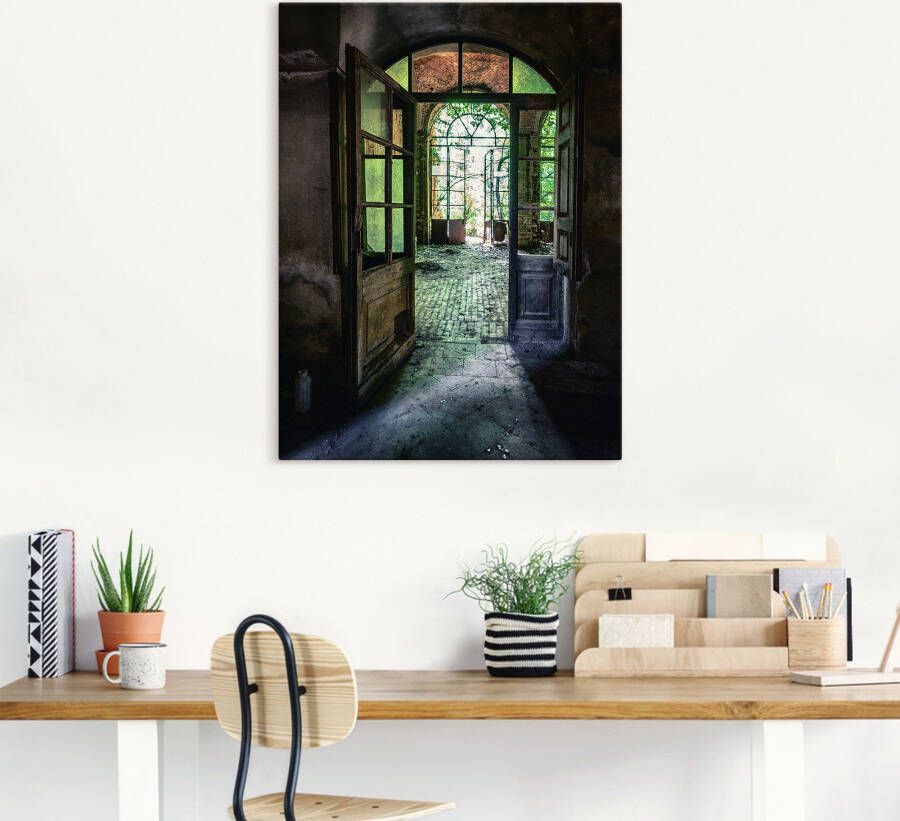 Artland Artprint Verlaten plek oude deur raam als artprint van aluminium artprint voor buiten artprint op linnen poster muursticker