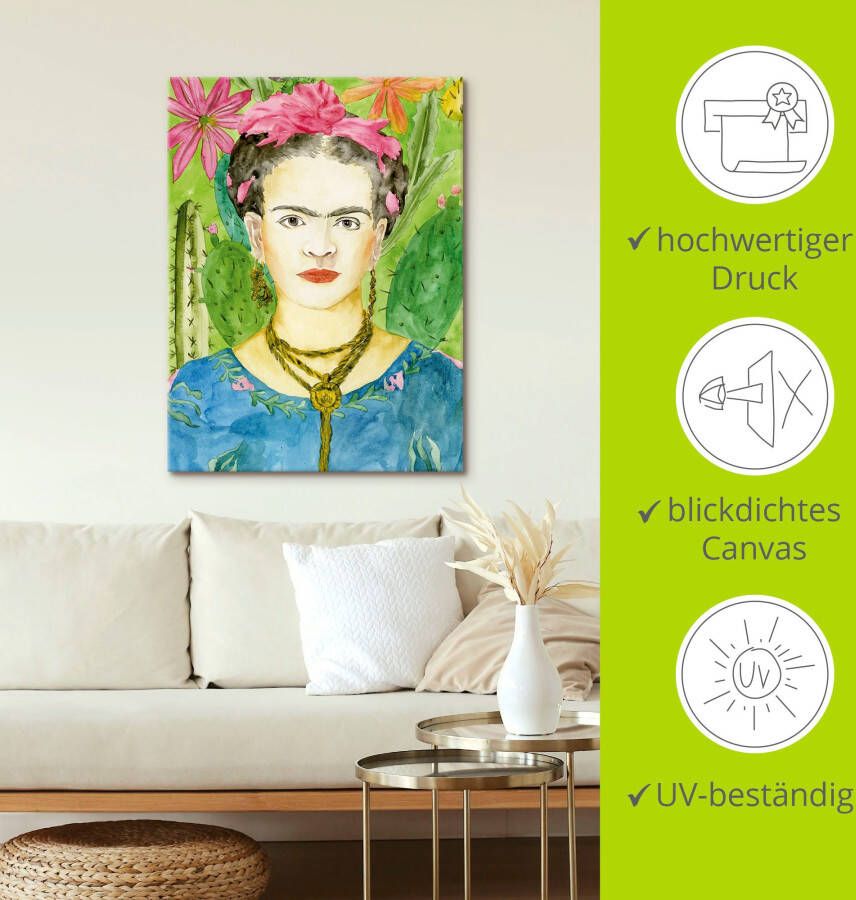 Artland Artprint Frida Kahlo II als artprint van aluminium artprint voor buiten artprint op linnen poster muursticker