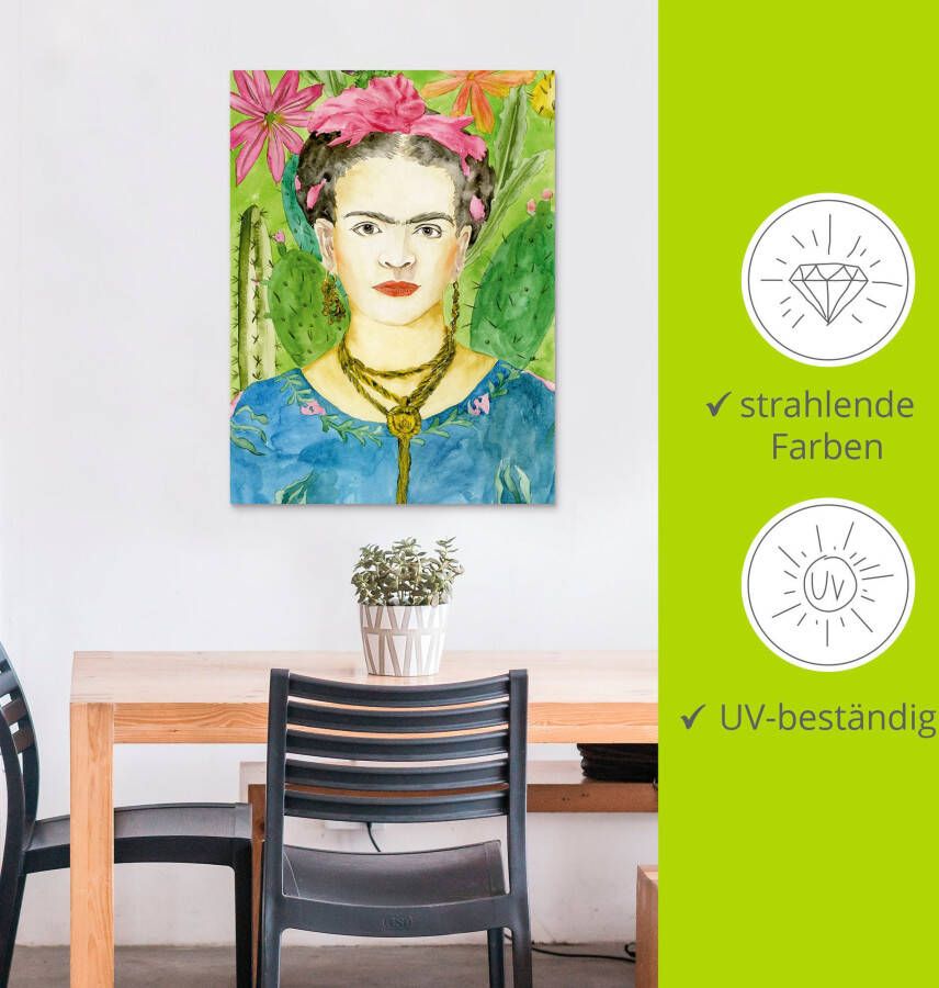 Artland Artprint Frida Kahlo II als artprint van aluminium artprint voor buiten artprint op linnen poster muursticker