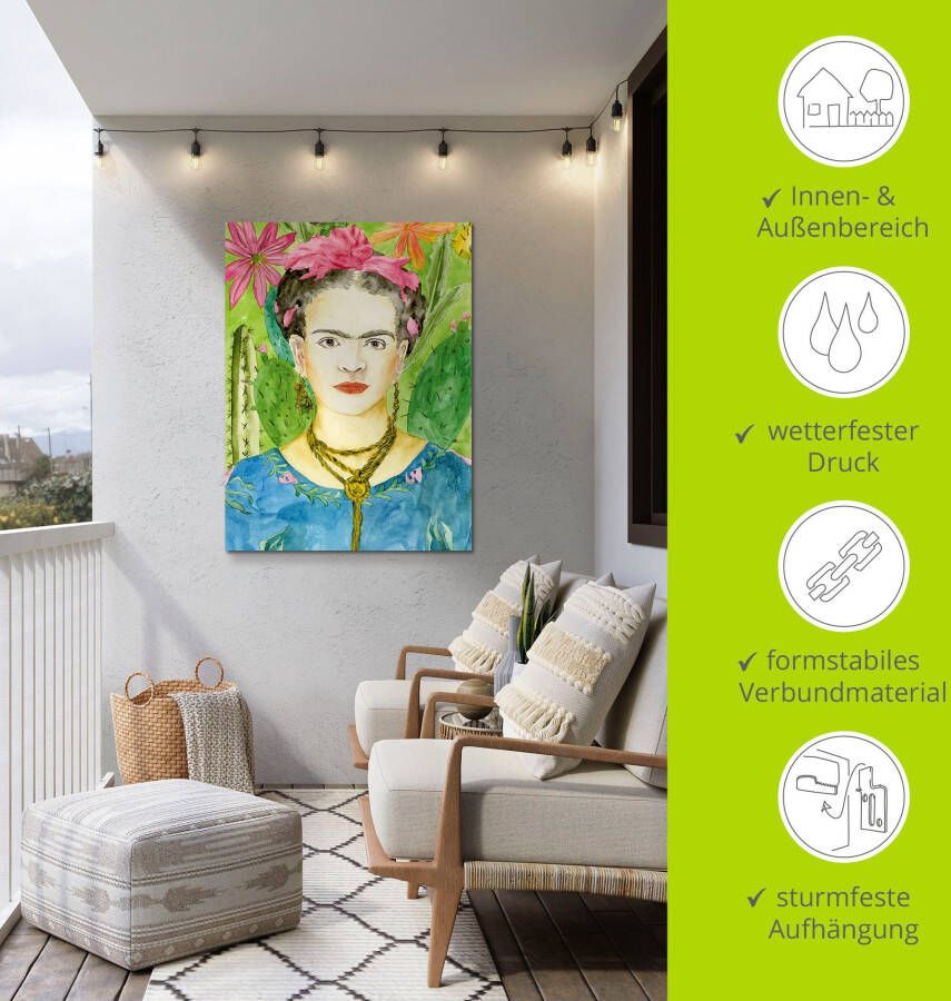 Artland Artprint Frida Kahlo II als artprint van aluminium artprint voor buiten artprint op linnen poster muursticker