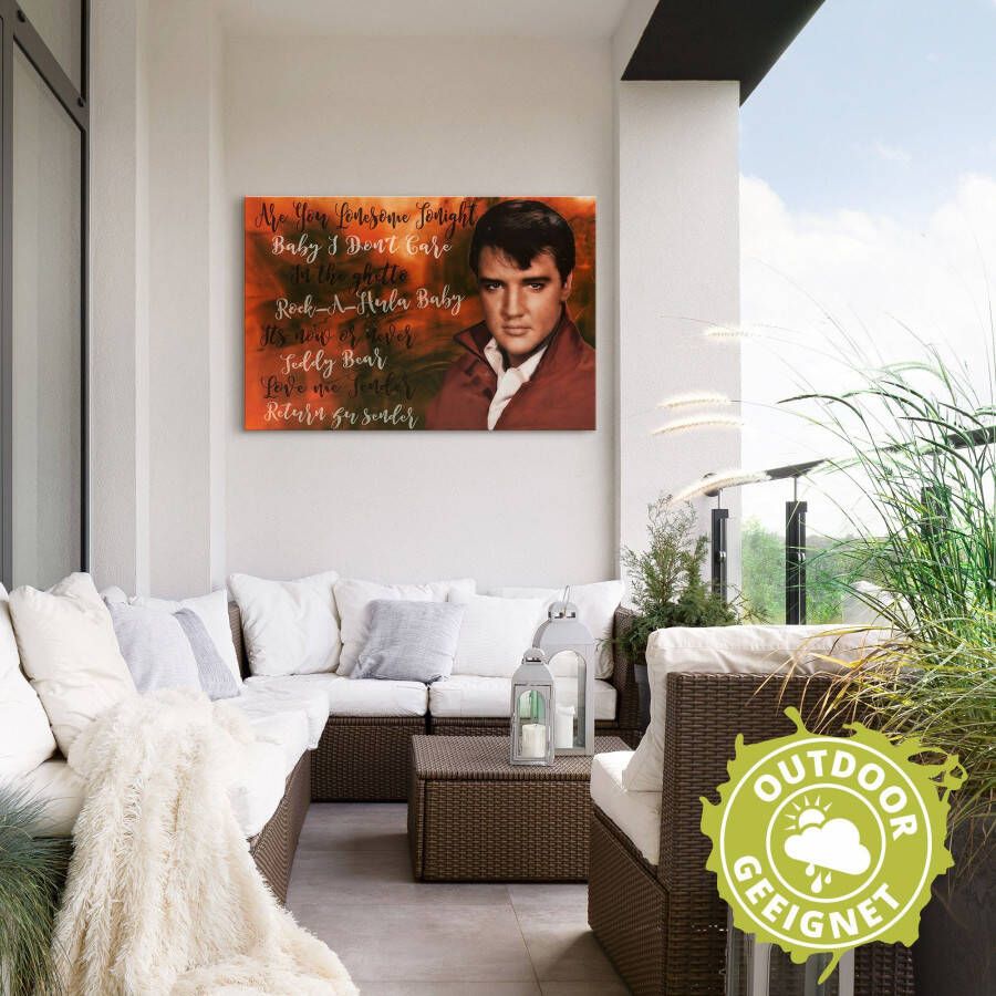 Artland Artprint Elvis ster als artprint van aluminium artprint voor buiten poster in diverse formaten