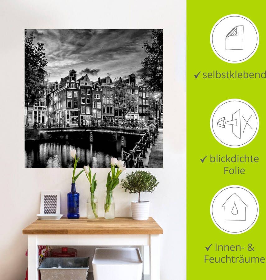 Artland Artprint Amsterdam avondidylle als artprint op linnen poster muursticker in verschillende maten