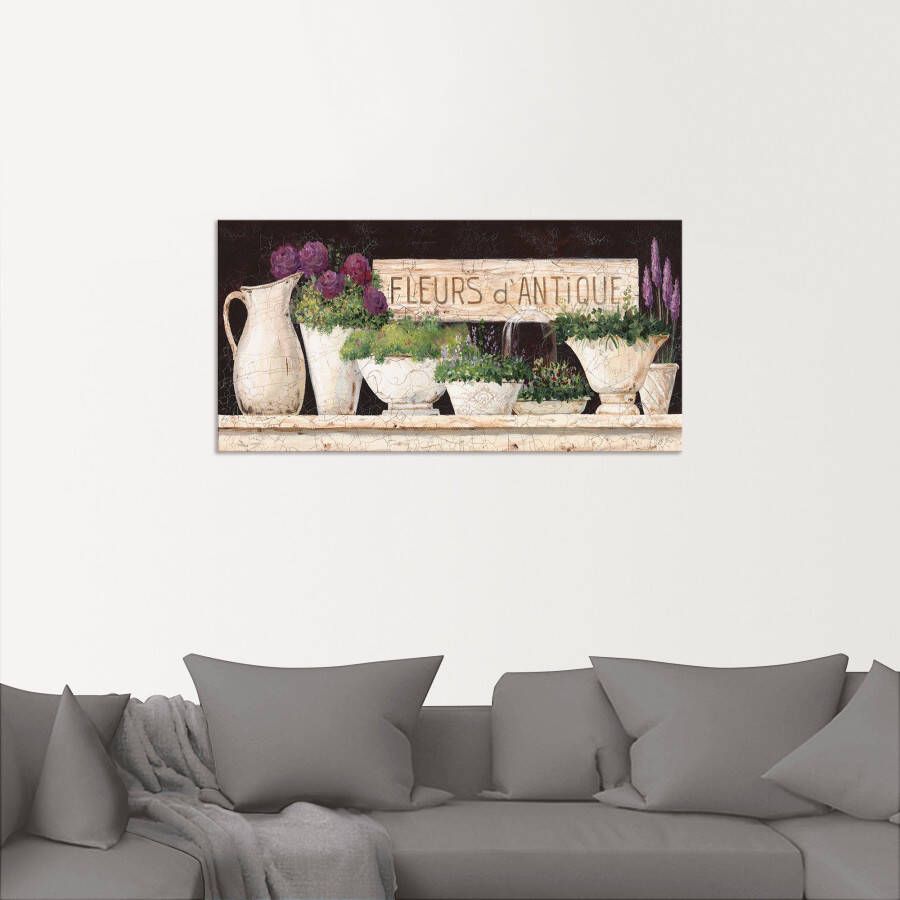 Artland Artprint Antieke bloemen als artprint van aluminium artprint voor buiten artprint op linnen poster muursticker