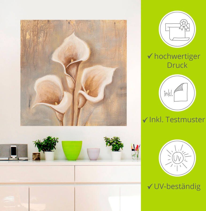 Artland Artprint Antieke bloemen als artprint van aluminium artprint voor buiten artprint op linnen poster muursticker