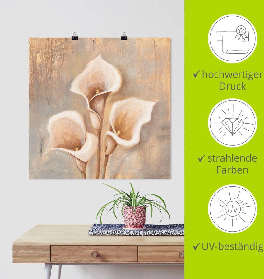 Artland Artprint Antieke bloemen als artprint van aluminium artprint voor buiten artprint op linnen poster muursticker