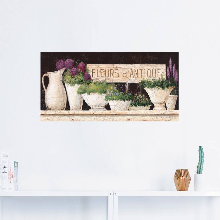 Artland Artprint Antieke bloemen als artprint van aluminium artprint voor buiten artprint op linnen poster muursticker