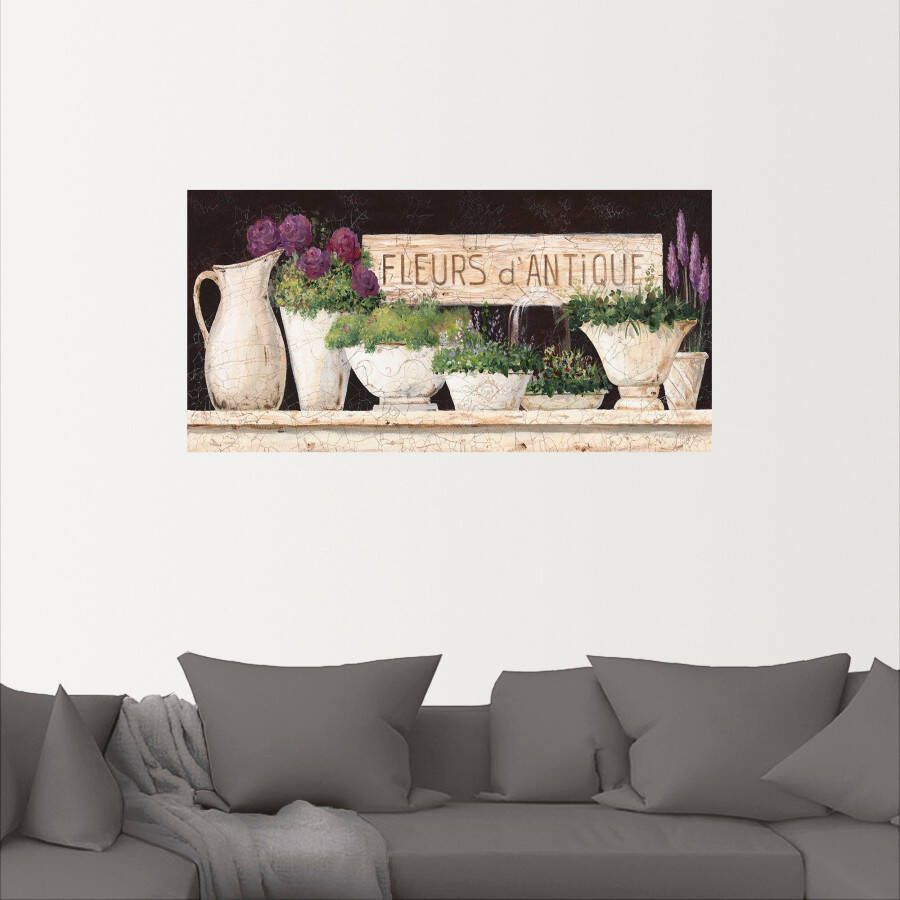 Artland Artprint Antieke bloemen als artprint van aluminium artprint voor buiten artprint op linnen poster muursticker