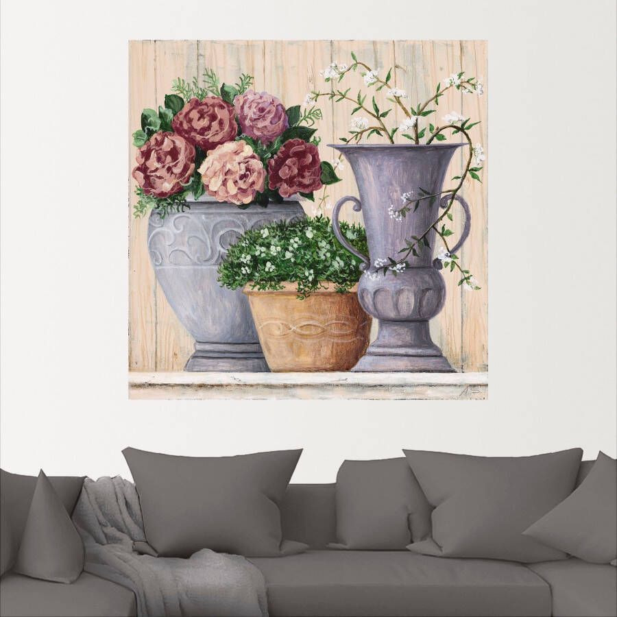 Artland Artprint Antieke bloemen_licht als artprint van aluminium artprint voor buiten artprint op linnen poster muursticker