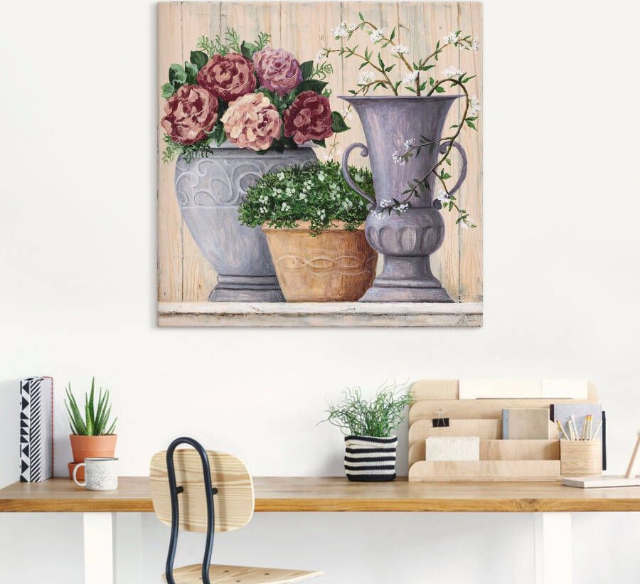 Artland Artprint Antieke bloemen_licht als artprint van aluminium artprint voor buiten artprint op linnen poster muursticker