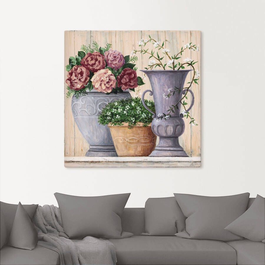 Artland Artprint Antieke bloemen_licht als artprint van aluminium artprint voor buiten artprint op linnen poster muursticker