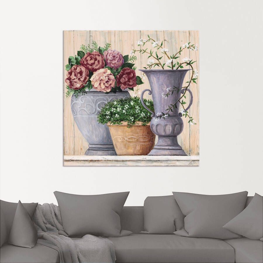 Artland Artprint Antieke bloemen_licht als artprint van aluminium artprint voor buiten artprint op linnen poster muursticker