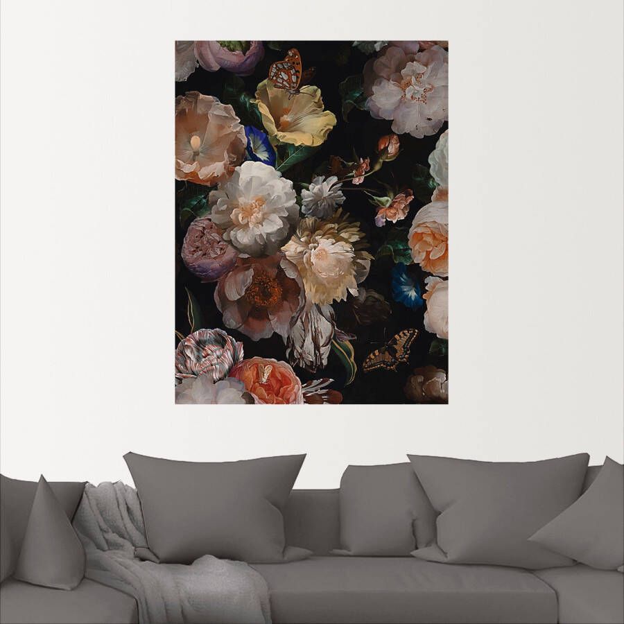 Artland Artprint Antieke Hollandse bloemen als artprint van aluminium artprint voor buiten artprint op linnen poster muursticker