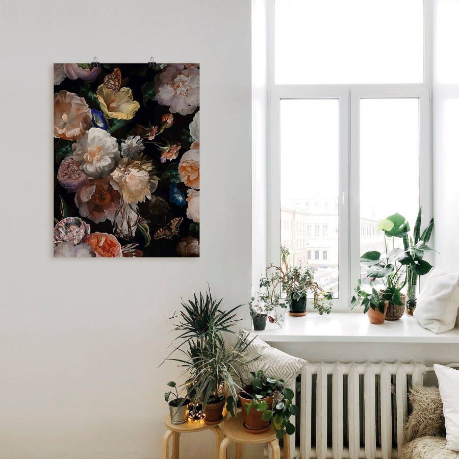 Artland Artprint Antieke Hollandse bloemen als artprint van aluminium artprint voor buiten artprint op linnen poster muursticker