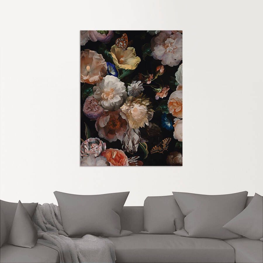 Artland Artprint Antieke Hollandse bloemen als artprint van aluminium artprint voor buiten artprint op linnen poster muursticker