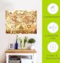 Artland Artprint Antieke wereldkaart als artprint van aluminium artprint voor buiten artprint op linnen poster muursticker - Thumbnail 6