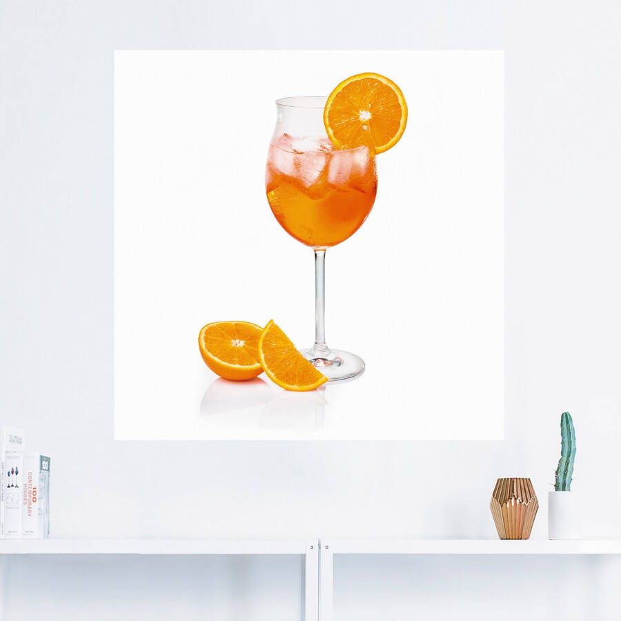 Artland Artprint Aperol Spritz met een schijf sinaasappel als artprint van aluminium artprint voor buiten artprint op linnen poster muursticker - Foto 2