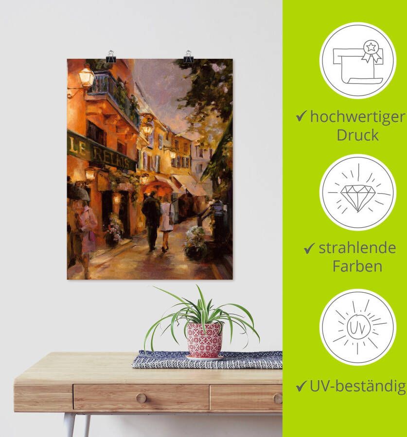 Artland Artprint Avond in Parijs I als artprint op linnen poster muursticker in verschillende maten