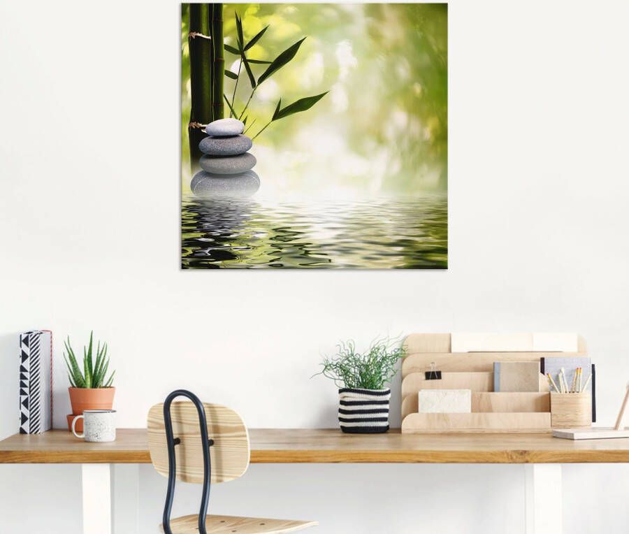 Artland Artprint Aziatische spa stenen als artprint van aluminium artprint voor buiten artprint op linnen poster muursticker