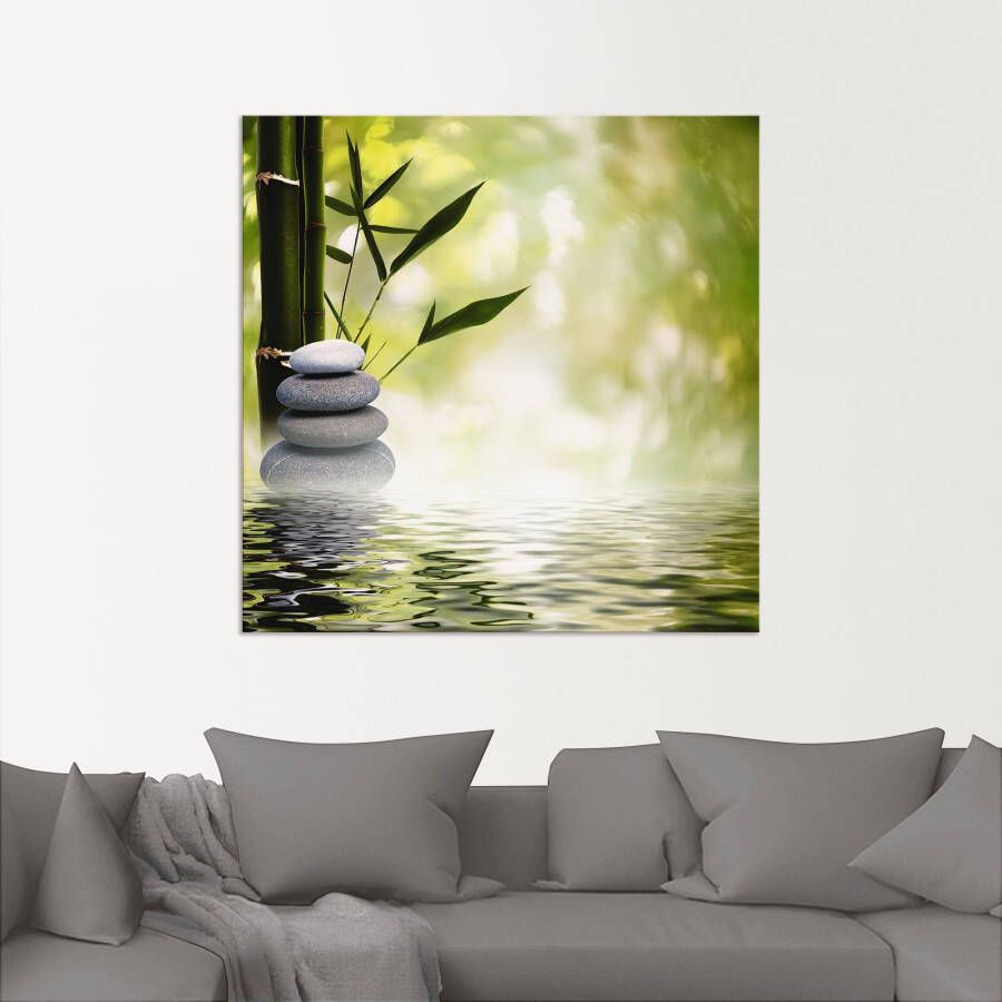 Artland Artprint Aziatische spa stenen als artprint van aluminium artprint voor buiten artprint op linnen poster muursticker