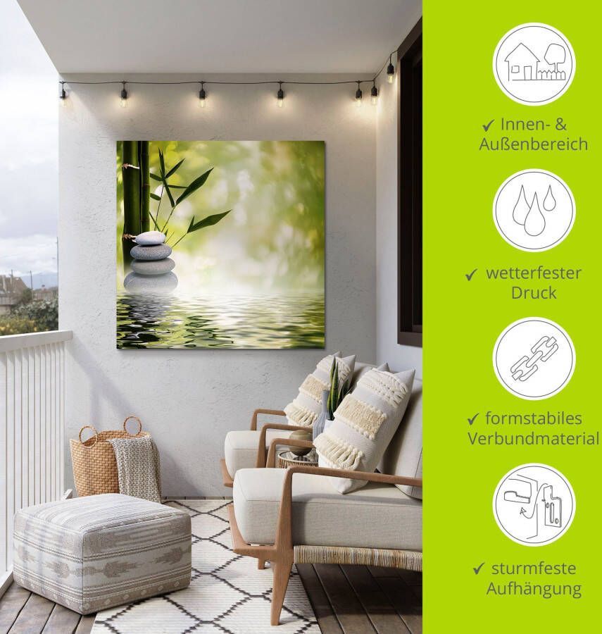 Artland Artprint Aziatische spa stenen als artprint van aluminium artprint voor buiten artprint op linnen poster muursticker