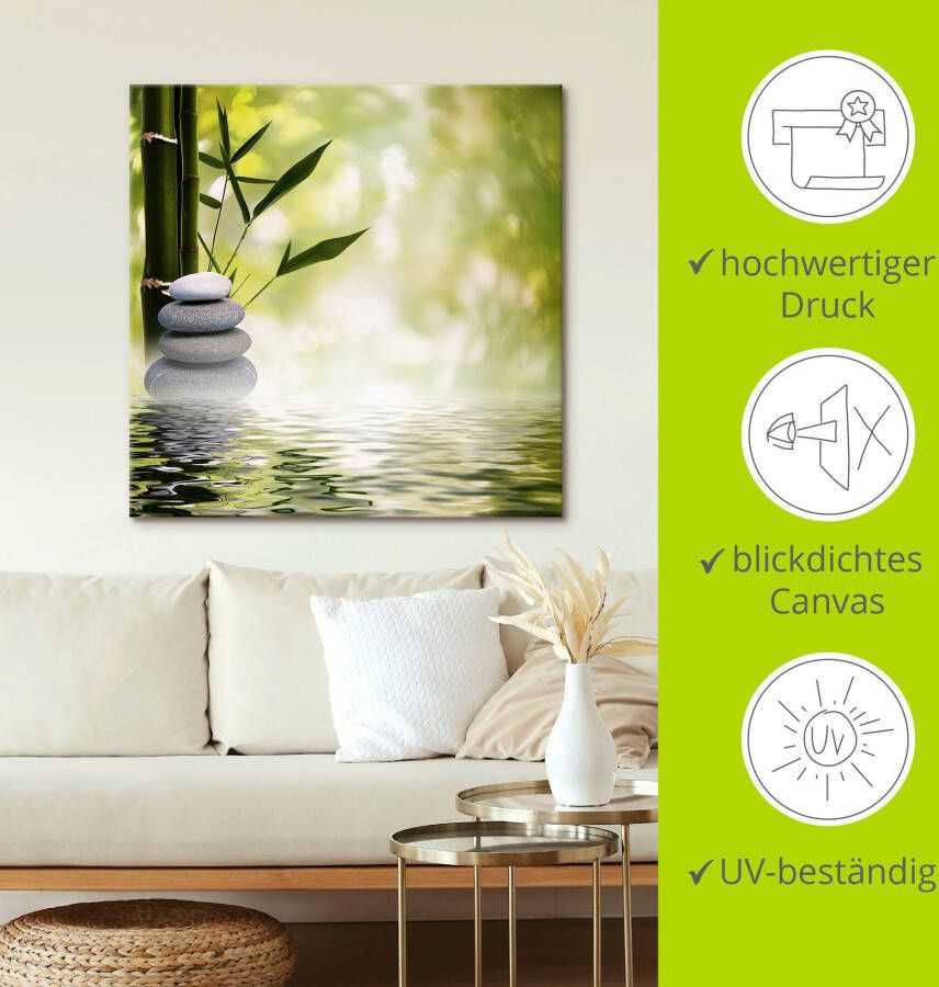 Artland Artprint Aziatische spa stenen als artprint van aluminium artprint voor buiten artprint op linnen poster muursticker