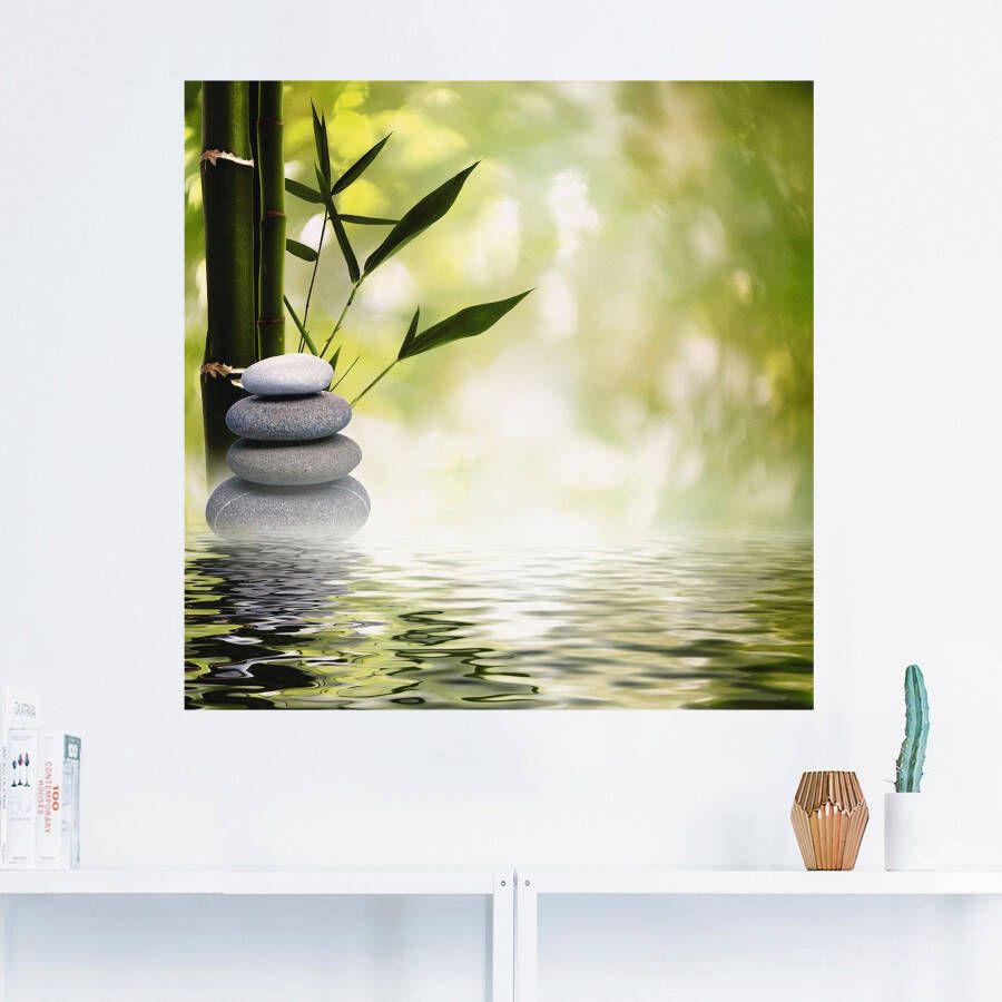 Artland Artprint Aziatische spa stenen als artprint van aluminium artprint voor buiten artprint op linnen poster muursticker