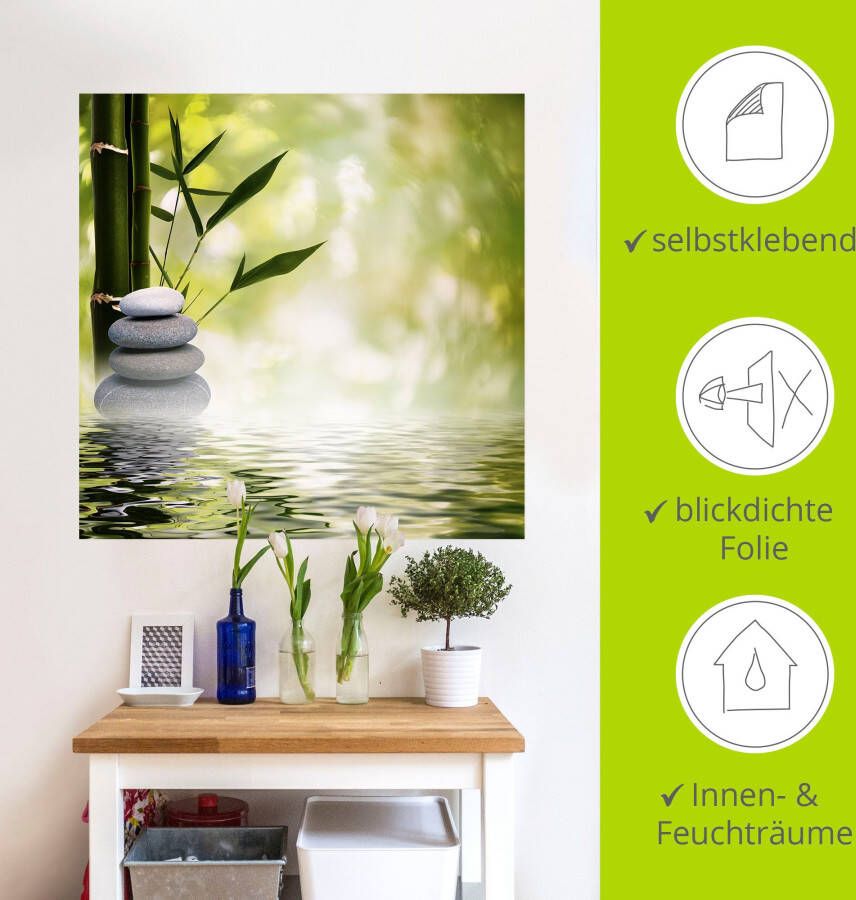 Artland Artprint Aziatische spa stenen als artprint van aluminium artprint voor buiten artprint op linnen poster muursticker