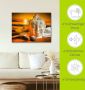 Artland Artprint Bad-accessoires met boeddha-standbeeld als artprint van aluminium artprint op linnen muursticker verschillende maten - Thumbnail 5